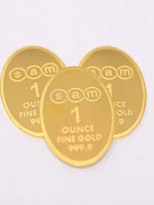 999.9 GOLD MINTED OVAL