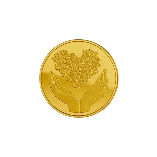 Bouquet of Heart Gold Coin