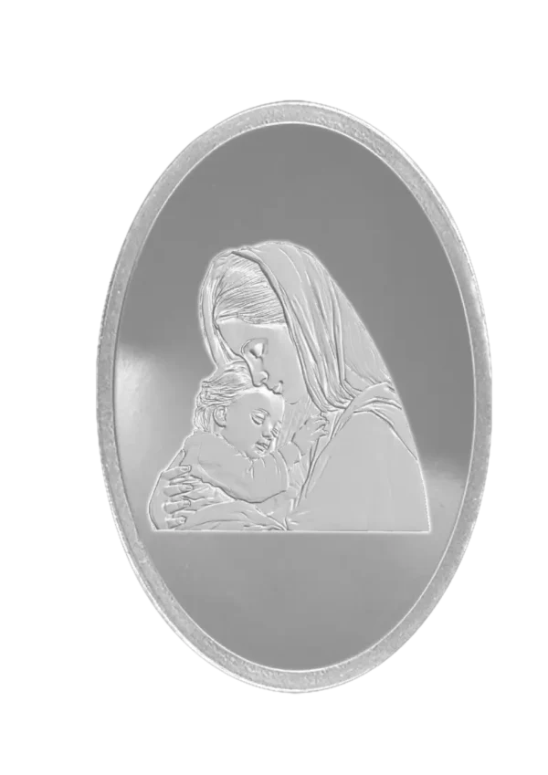 My Heart Silver Oval